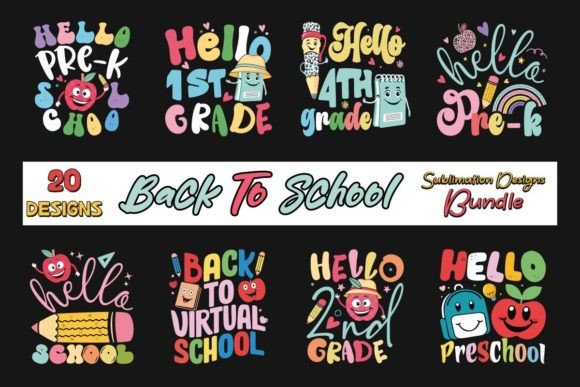 Back to School Sublimation Bundle 3: A Versatile Graphic Design Asset for Local Brands