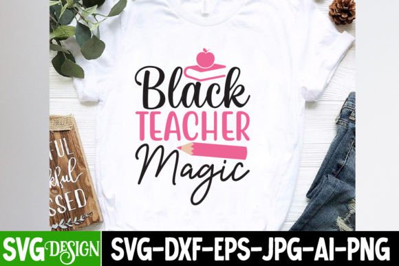 Black Teacher Magic SVG Cut File: A Graphic Asset for Educator-Inspired Branding