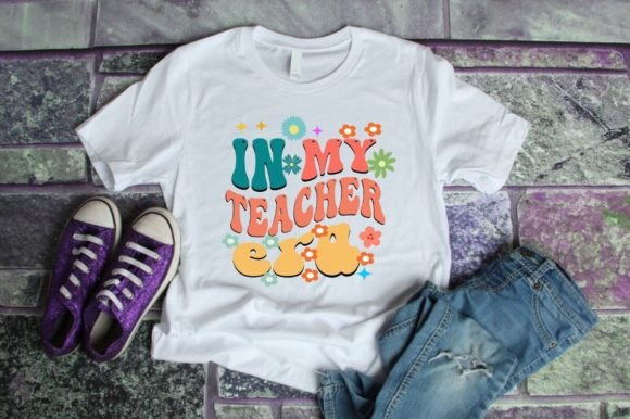 My Teacher Era Groovy Wave First Graphic Design