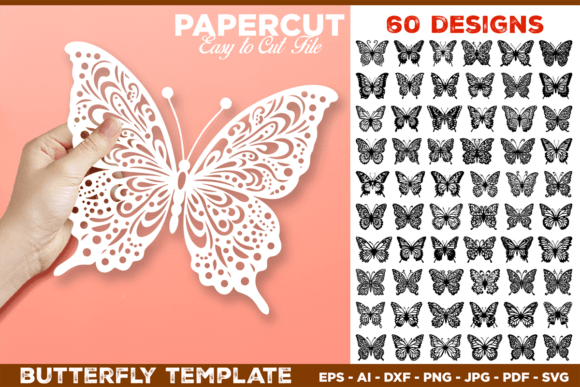 Papercut Butterfly Design SVG Bundle