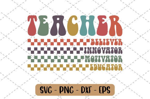 Retro Teacher Graphics for T-Shirt Designs