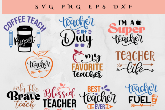 Teacher Appreciation Bundle: Graphics for Crafts & Handmade Business