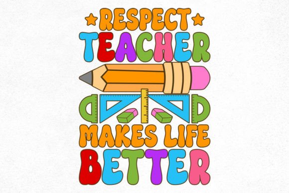 Teacher Groovy Design Graphics for Crafts