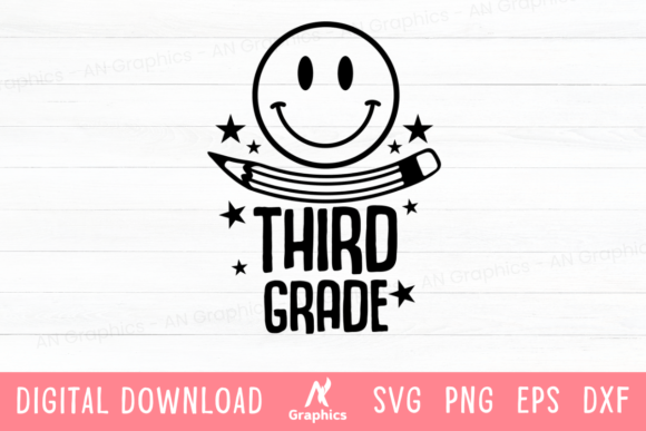 Third Grade SVG: A Graphic for T-Shirt Designs